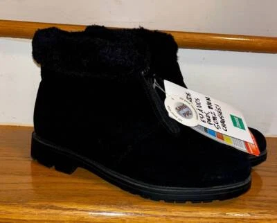 WMNS 10 BOTINES DE GAMUZA NEGROS HARK MARCA COUGAR ~ BOTINES ~ PIEL SINTÉTICA ~ CREMALLERA FRONTAL ~ NUEVOS Foto 1 de 4