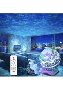 Rossetta Star Projector LED Lamp Dinosaur Egg Shaped Bluetooth Speaker Remote - Picture 1 of 7