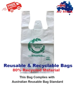 Recyclable Shopping Bags - ECO Reusable Recyclable Eco Grocery Carry Bags - Picture 1 of 3
