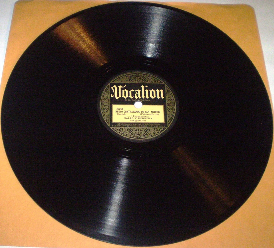 Vocalion 8388 Salas y Herrera NUEVO CONTRABANDO SAN ANTONIO Corrido NARCOCORRIDO - Image 1 of 2