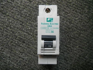 MCB de polo único Federal eléctrico HBA B6 6 amperios - Imagen 1 de 1