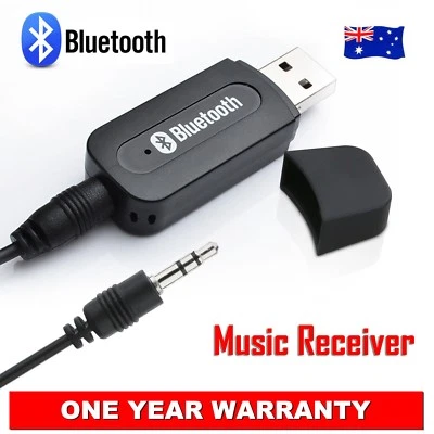 Wireless Bluetooth 3.5mm Audio USB Receiver Adapter Music Dongle AUX A2DP Car AU - Image 1 of 4