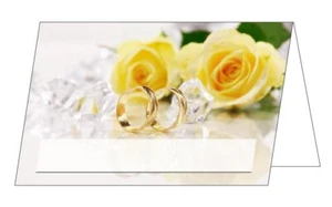 50 Stück neutrale Tischkarten reserviert TK-112 Hochzeit Ringe - Bild 1 von 1