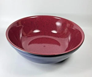Denby Salad Pasta Serving Bowl Blue Burgundy Speckled England - Picture 1 of 12