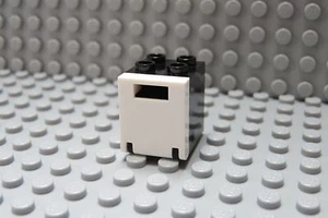 New LEGO 2x2x2 Container Black with White Pull Down Door  - Picture 1 of 3