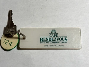 Cape Rendevous Hotel Motel Room Key Fob & Key Cape Town South Africa #124 RARE - Picture 1 of 3