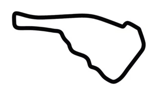 Atlanta Road  Raceway Track Road Course Race Outline Motorcycle Vinyl Decal - Picture 1 of 2