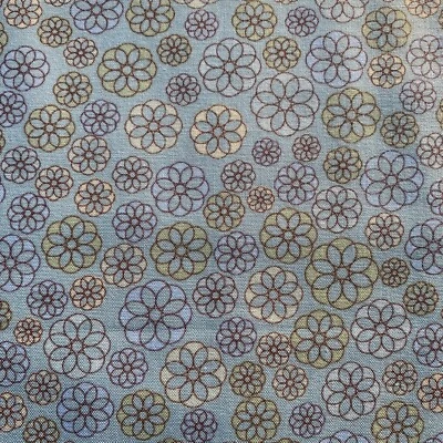 Moondance Galaxy Fabric By Jenean Morrison & FreeSpirit Brown Lt Green Blue BTHY - Image 1 of 4