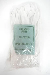 Guantes de Disfraz de Inspección Industrial RN67368 Damas 100% Algodón Blanco 12 Pares - Imagen 1 de 2