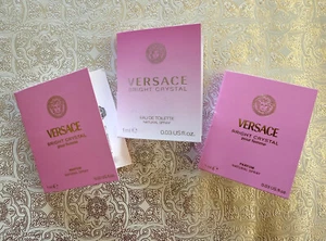 VERSACE BRIGHT CRYSTAL PARFUM & EDT 3 SPRAY SAMPLES 1 ML/0.03 FL.OZ. EACH NEW - Picture 1 of 2