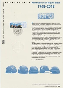 Document Philatélique 1er Jour : 22 2018 Hommage aux Casques Bleus - Picture 1 of 1