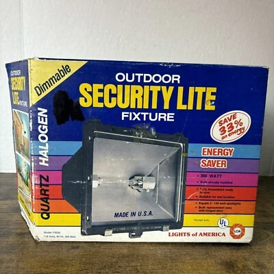 Dimmable Night Sun Quartz Halogen Security Light Model 3030 Lights America Used Foto 1 de 4