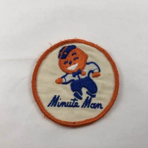 Vintage MINUTE MAN Iron On / Sew On Patch - Picture 1 of 3