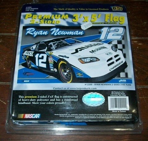 RYAN NEWMAN #12 ALLTEL PREMIUM 3X5 BSI 3 SIDED FLAG BRAND NEW!!! Cover