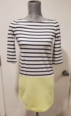 Old Navy Girls L Large Neon Yellow Striped Dress - Image 1 of 2