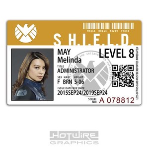 Plastic ID Card (TV & FILM Prop) - Agent Melinda May Marvel Agents of SHIELD