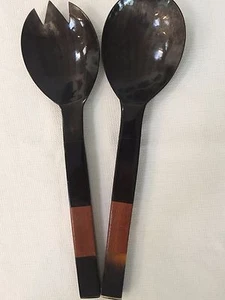 Spoon and Fork Serving Set Handcrafted NEW WITH TAGS Salad and Dining Serving  - Picture 1 of 20