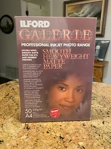 Ilford "GALERIE" Smooth matte Paper- Professional Inkjet-8.25"x11.75" 50 sheets - Picture 1 of 2