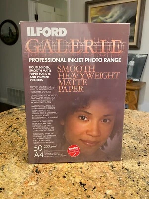 Papel mate liso Ilford "GALERIE" - Inyección de tinta profesional - 8,25"x11,75" 50 hojas Foto 1 de 2