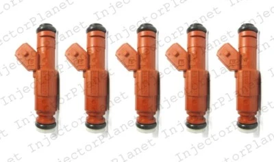 Conjunto de 5 injetores de combustível Bosch 0280155831 fabricante de equipamento original para 2005-2006 Volvo S60 2.4T - Imagem 1 de 4