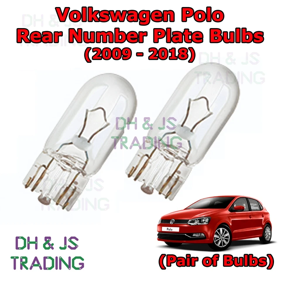 Par de bombillas con matrícula trasera para Volkswagen Polo (09-18) Foto 1 de 1