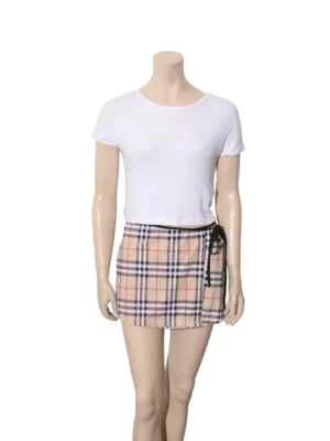 Falda encubierta traje de baño estampado a cuadros Burberry (TALLA M) Foto 1 de 3