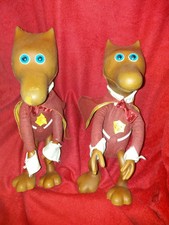 COPPIA 2 PUPAZZI SUPER FIVE CANALE 5 TV GOMMA TOY FININVEST NO DISNEY LEDRA