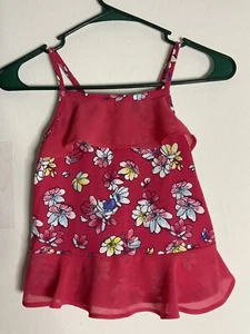Nautica Girls Spaghetti Strap Floral Top Size 6 - Picture 1 of 14