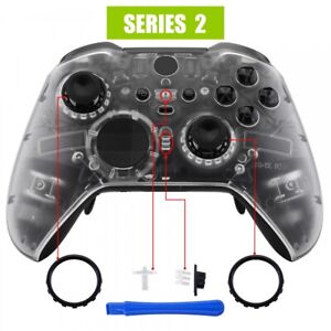 Replacement Clear Faceplate Shell Housing for Xbox One Elite Series 2 Controller