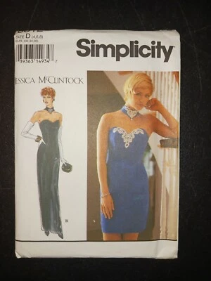 Simplicity Misses' Petite Dress Jessica McClintock Pattern 8812 Size 4-8 UNCUT - Image 1 of 2