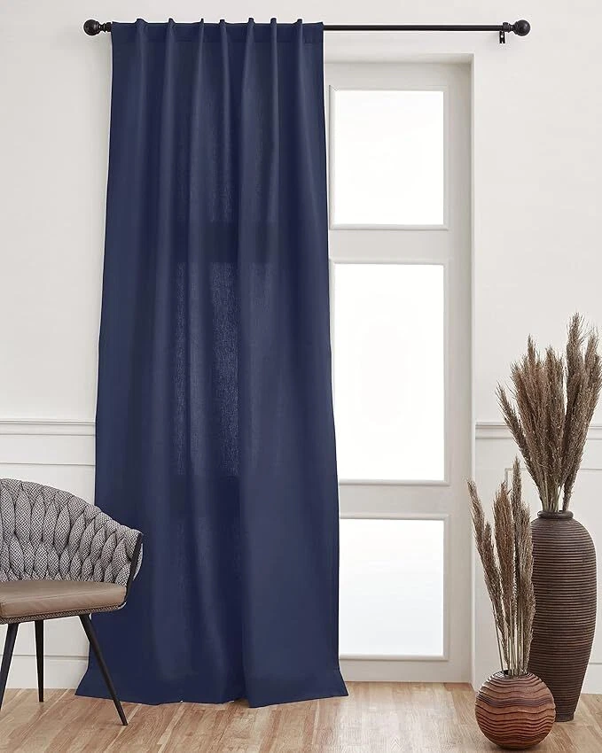 Solino Home Cotton Linen Curtain, Single Panle Curtain for Living Room, Bedroom - Image 1 of 1