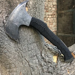 Handmade Carbon Steel Tomahawk Tactical Axe For Camping Hunting & Hiking - Picture 1 of 6
