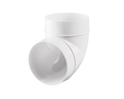 VENTS Bogen PVC 90° 150mm - Bogen Kunststoff, Rohrbogen, Winkel Lüftungsrohr 150 mm