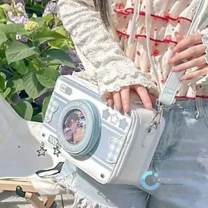 Borsa a tracolla Y2k carina da donna Lolita Jk fotocamera Ita borsa Harajuku Kawaii borsa a mano - Foto 1 di 17