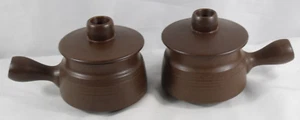 MCM Mid Century Denby Langley Mayflower Set 2 Individual Casserole & Lid B - Picture 1 of 6