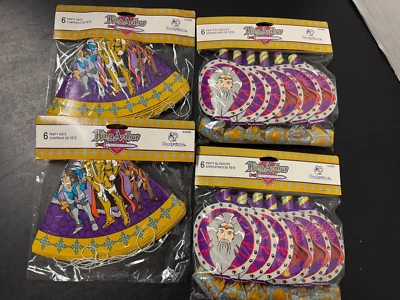 12X DE COLECCIÓN 1993 Rey Arturo Caballeros de la Justicia SOMBREROS DE FIESTA Y SOPLADORES DE FIESTA Foto 1 de 2