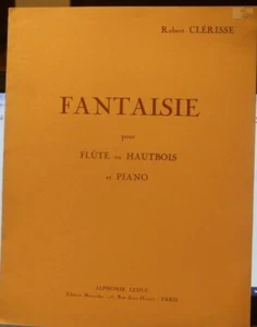 Flute & Piano: Fantaisie  by Robert Clerisse  New Permanently out of print - Picture 1 of 4