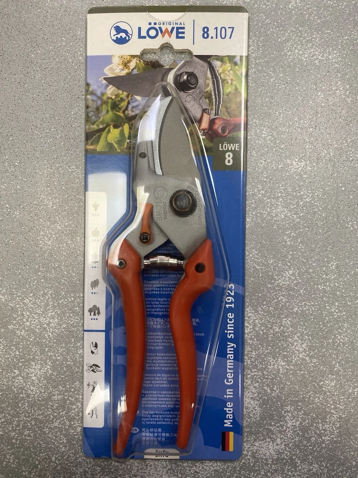 LOWE 8 FORBICE DA POTA PROFESSIONALE CON TAGLIO A BATTENTE LAMA CURVA LOWE 8.107 - Immagine 1 di 4