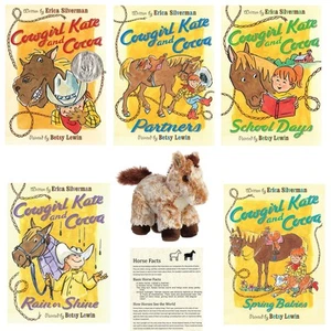 Horse Lover Reading Gift Set - 5 Cowgirl Kate and Cocoa Books and Plush Horse - Picture 1 of 8