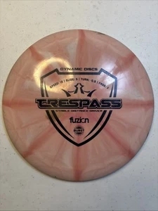 Dynamic Discs Fuzion Trespass Red 174g Gold Driver Golf Disc 7/10 - Picture 1 of 1
