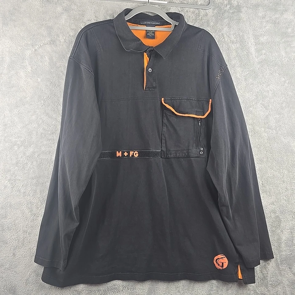 Vintage Marithe Francois Girbaud Rugby Shirt Mens 3XL Black Heavy Y2k 90s - Image 1 of 4