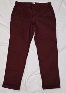Pantaloni GAP dritti ragazza gamba kaki vita media marrone casual elasticizzati donna 6 - Foto 1 di 11