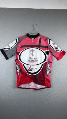 Велосипедная майка VOmax мужская размер XL Clear Lake BP MS 150 2007 розовая сделано в США для церкви - Изображение 1 из 4