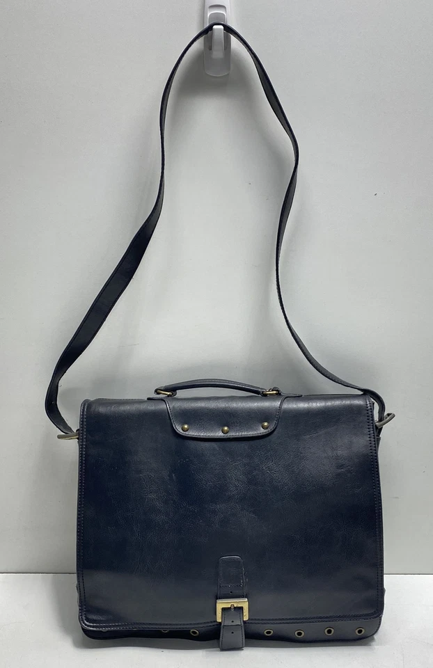 Rina Rich黑色皮革笔记本电脑包 — 第 1/4 张图片