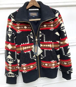 Pendleton Dry Goods Foxglove Sherpa Fleece Bomber Jacket Womens Size S New w Tag - Picture 1 of 11