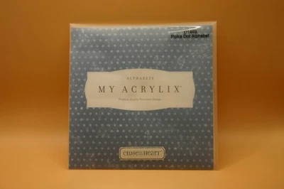 Juego de estampillas acrílicas CTMH letras del alfabeto a lunares D1469 My Acrylix nuevo Foto 1 de 2