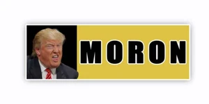 MORON - Pegatinas adhesivas anti Trump vinilo parachoques 9" 20 PACK - Imagen 1 de 2