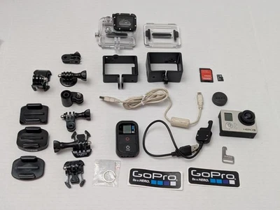 GoPro HERO3 Action Camera w Mem Card, accessories and battery  - Image 1 of 4