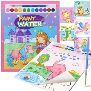 20 Page Water Color Paint Book Unicorn Arts And Crafts For Girls Kids Ages 4-8 - Picture 1 of 7