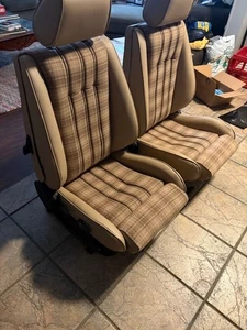 BMW E30 325i 318i M3 UPHOLSTERY SPORT SEAT KIT UBER CLOTH WITH GERMAN VINYL NEW - Picture 1 of 4